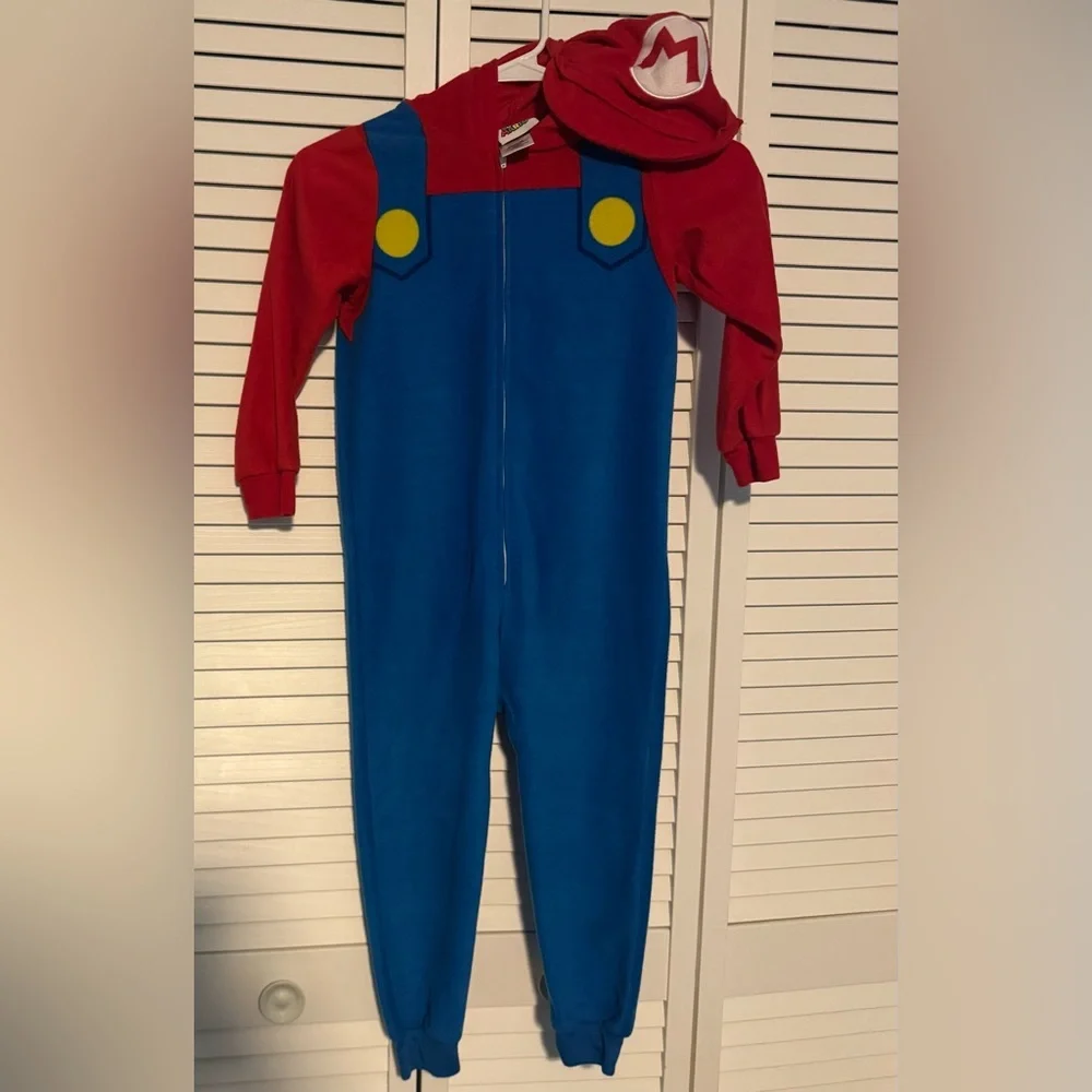 Super Mario Fleece Hooded Pajamas/Costume 4/5T